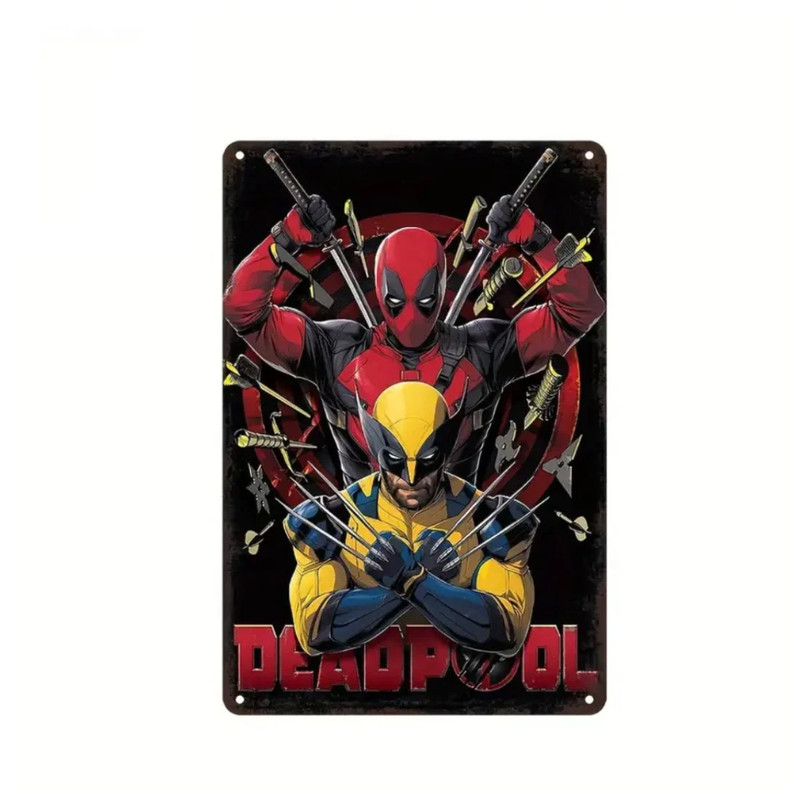 Deadpool Marvel Heroes Aluminum Wall Art Poster (30x1x20cm) - 1 Piece - ملصق